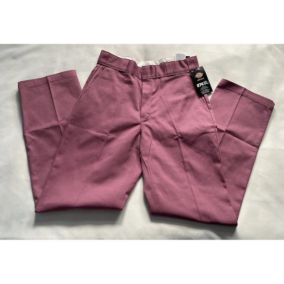 Dickies 874 Women's Work Pants 6 Reg Mauve Pink Original Fit Straight Leg New - Picture 4 of 11